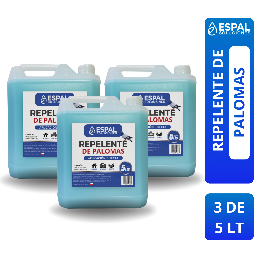 3x2 Repelente De Palomas 3 de 5 Litros - Espal Soluciones