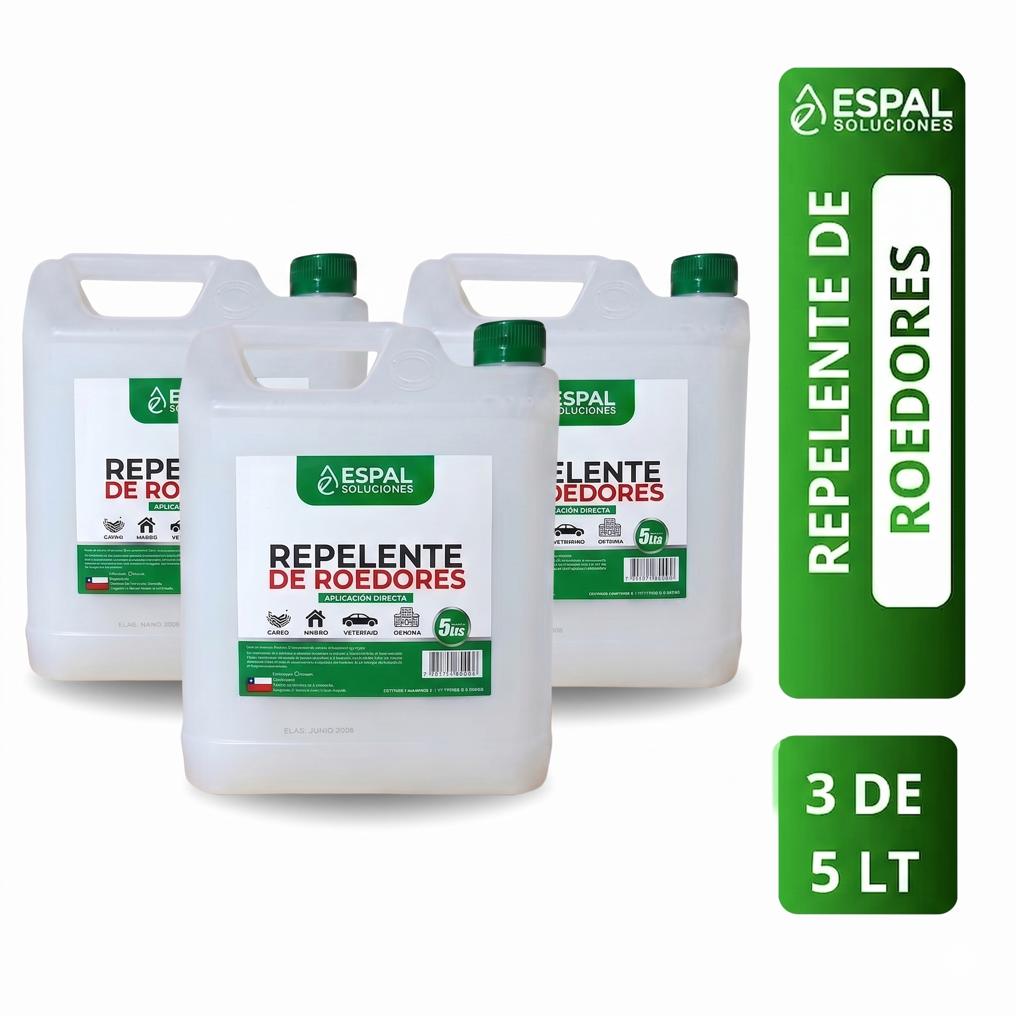 TriPack - 3 Repelente De Roedores de 5 Litros