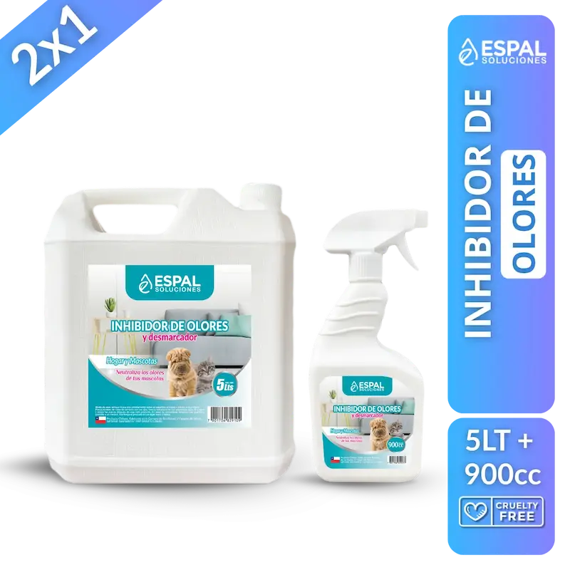 Pack 2x1 Inhibidor de olores y desmarcador 5 Litros + 900 CC - Espal Soluciones