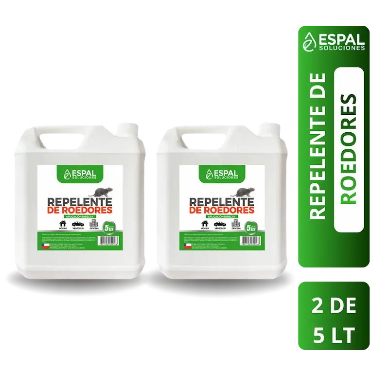  Bipack Repelente De Roedores 2 Bidones de 5 Litros - Espal Soluciones