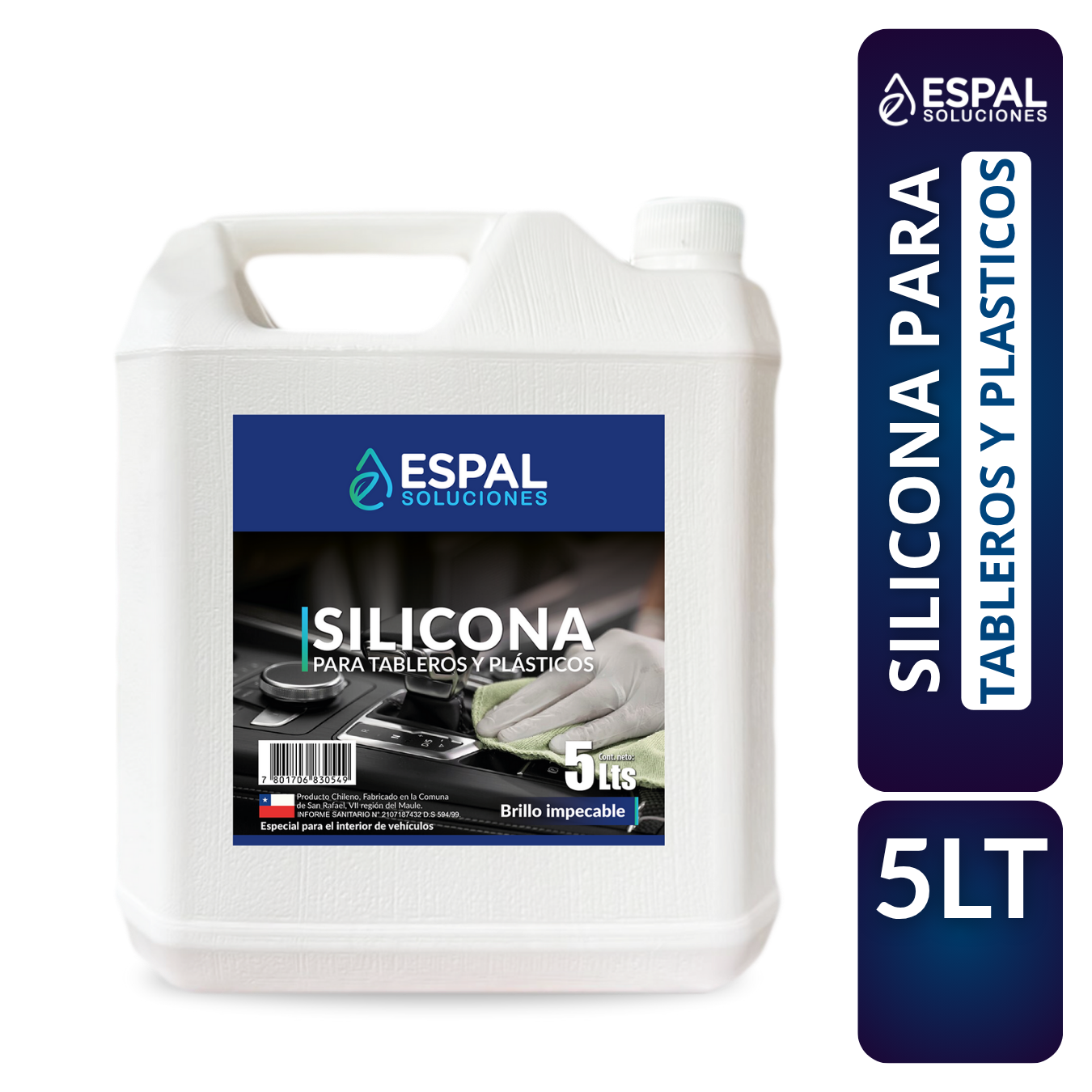 Silicona Para Tableros Y Plásticos 5 Litros (Auto) - Espal Soluciones