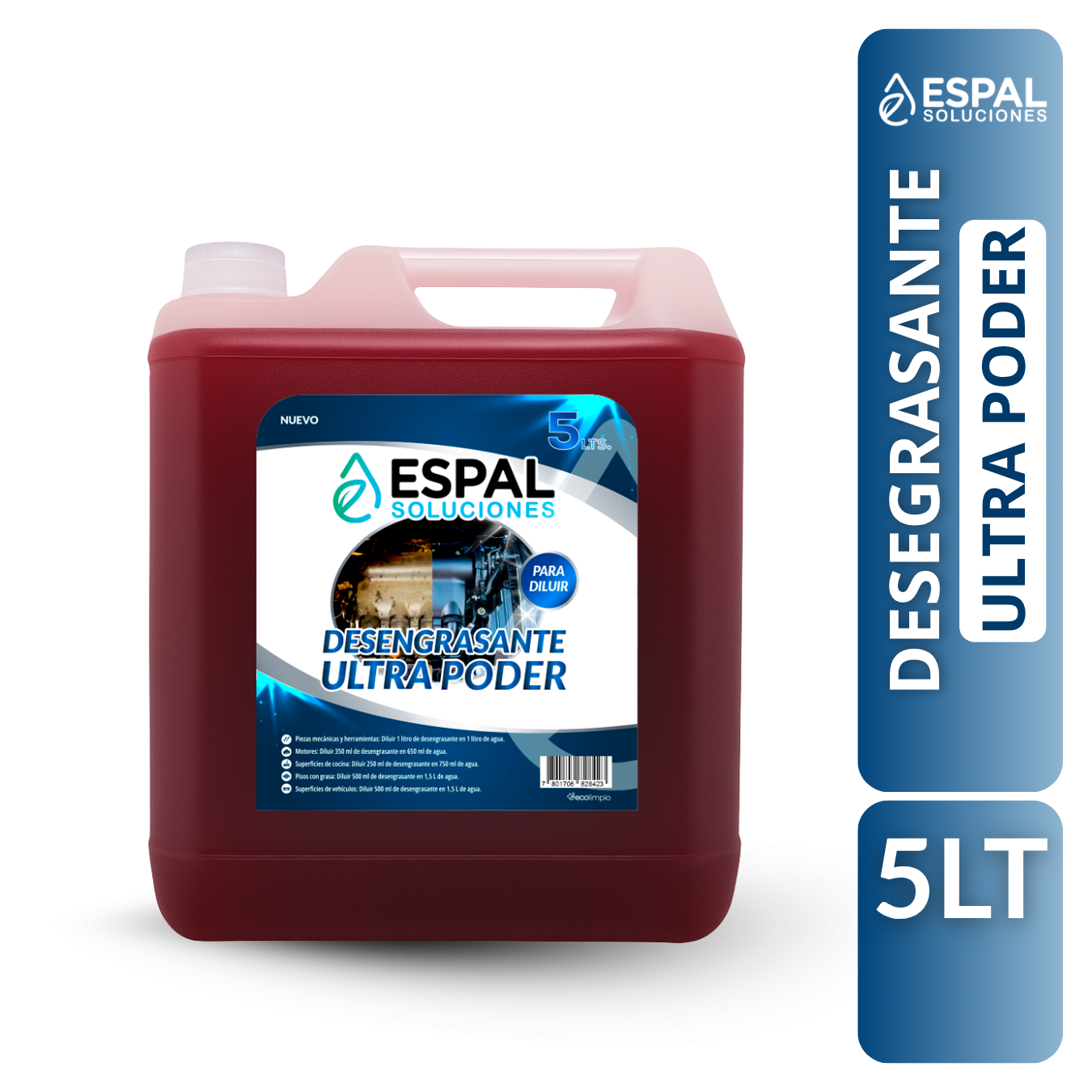 Desengrasante 5 litros Ultra Poder PARA DILUIR - Espal Soluciones